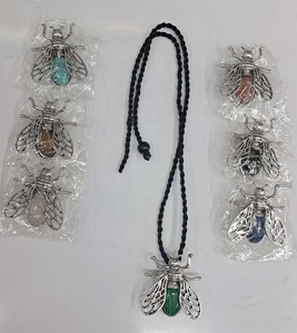 New Boho Custom Jewelry Agate Stone Beads Pendent Thread Work Necklaces GC-NK-592 <b>Gifting</b> Use Available at Bulk Quantity. - Product Image 1