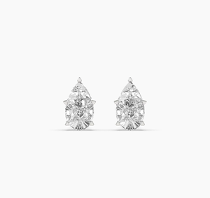 Élégantes boucles d'oreilles en or 14 carats avec diamants de laboratoire certifiés IGI, plaquées or, bijoux fins de luxe à finition polie pour mariage et anniversaire - Product Image 2