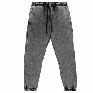 Unisex Gray Acid Wash Tracksuit Set Casual Loose Fit Full Length Solid Color 100% Cotton Breathable Tracksuit For Sale - Product Image 5