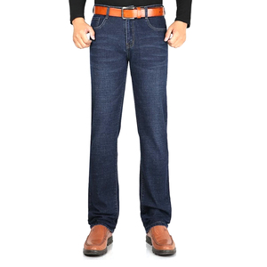 Jeans casuales de moda en denim 100% puro y elástico para hombre - Product Image 1