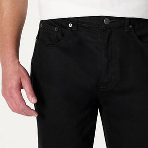 Pantalon sur mesure pour homme, coupe large, 100% coton foncé, design unique, respirant, taille mi-haute, motif uni, look décontracté printemps - Product Image 5