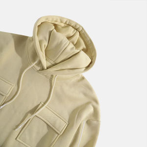 เสื้อฮู้ดดี้ผ้าคอตตอนหนาน้ำหนัก 14 ออนซ์ แบบมีกระเป๋า ผลิตในปากีสถาน รับผลิตตามสั่งขายส่งสำหรับผู้ชาย - Product Image 4