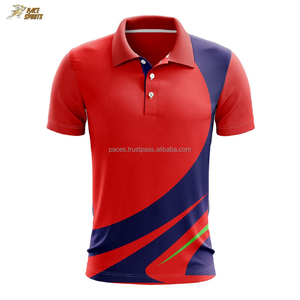 เสื้อคริกเก็ตคุณภาพสูง ผลิตจากโพลีเอสเตอร์ 100% แห้งเร็ว พิมพ์ลายแบบซับลิเมชั่น ชุดยูนิฟอร์มคริกเก็ตแบบกำหนดเองสำหรับผู้ชาย  รับทำโลโก้ตามสั่ง OEM - Product Image 4