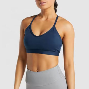 Nouveaux designs excitants de soutiens-gorge de sport pour femme, à séchage rapide, push-up, pour la course, le yoga, avec fermeture éclair avant réglable et bretelles croisées. - Product Image 4