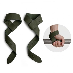 Correas de Levantamiento de Pesas de Cuero Vacuno con Logotipo Personalizado, Plegables, Resistentes, Ajustables, Antideslizantes, con Protección para las Palmas, para Entrenamiento Físico - Product Image 4