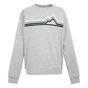 Sweat-shirt à col rond surdimensionné pour homme, couleur unie, tricoté, manches longues, style décontracté, pull d'automne, polyester/coton, gris - Product Image 1