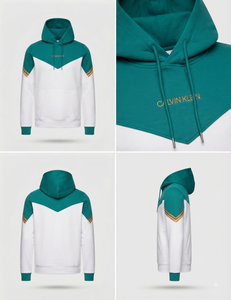 เสื้อฮู้ดดี้ผู้ชายสำหรับฤดูหนาว ผ้าฝ้าย 100% ผ้าฟลีซถัก ทอแบบกันลม ระบายอากาศได้ดี กันน้ำ พิมพ์ลายดิจิทัล ตัดต่อสีสัน รับผลิตแบบ OEM ODM ขายส่ง - Product Image 3