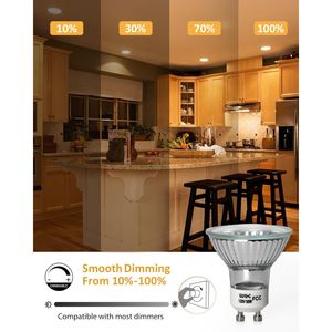 Lampada Scaldacera Dimmerabile 120V 50W 2800K Bianco Caldo con Bruciatore a 2 Pin e 2 Lampadine Alogene GU10 da 50W C+C - Product Image 4