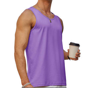 Camiseta sin Mangas Transpirable de Diseño Superior para Hombre, para Gimnasio, Correr, Baloncesto, Senderismo, Ciclismo, Playa, Uso en Verano, Tejida en Poliéster/Algodón - Product Image 5