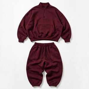 <b>Top</b> Selling Unisex Eco-Friendly Breathable Plus Size 2-Piece Loose Fit Oversized Drawstring <b>Sweat</b> Suit Set Solid Color Full - Product Image 1