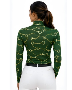 Customized Design Equine Riding <b>Top</b> Full Sleeves <b>Compression</b> Shirt Professional Horse Racing Base Layer For <b>Women's</b> - Product Image 2