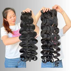 Extensiones de cabello humano vietnamita ondulado de cuerpo más vendida Paquetes de precio de fábrica de alta calidad con envío rápido a todo el mundo - Product Image 1