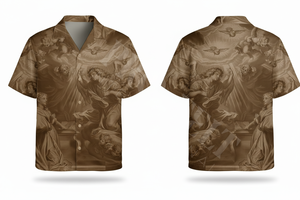 Chemises habillées d'été à manches courtes pour hommes, col boutonné, avec motifs graphiques personnalisés, vente en gros, OEM, ODM - Product Image 4