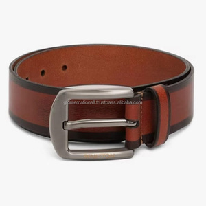 Ceinture décontractée en cuir véritable bicolore pour hommes tailles personnalisées ceintures et accessoires en cuir pleine fleur faits à la main au meilleur prix - Product Image 2