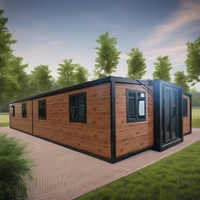 Casa prefabricada portátil modular de 40 pies Casa De Granny tienda de Casa plana contenedor de invernadero expandible 2 3 4 dormitorios Casa de estar