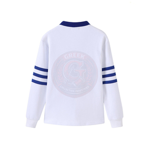 Suéter de Mujer de Punto Acrílico de Manga Larga con Letras Griegas Bordadas y Rayas Blancas y Azules de la Hermandad Zeta Phi ZPB - Product Image 2