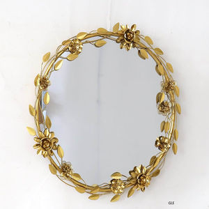 <b>Antique</b> Silver Circle Full Body Luxury Bedroom Mirror Floor Stand Art Deco <b>Framed</b> - Product Image 5
