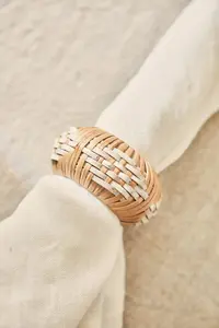 Anneau de serviette en rotin personnalisable, décoration de table en osier naturel, anneau de serviette en rotin Dynamite pour table à manger, décoration de restaurant - Product Image 3