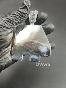 Wholesale Lucky <b>Number</b> Pendant Mens VVS1 Moissanite Round Brilliant Cut Sterling Silver <b>Gold</b> Plated Luxury Style <b>Number</b> Pendant - Product Image 6