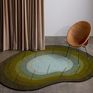 Alfombra Orgánica con Forma de Geoda, Diseño Abstracto Marrón, Patrón de Contorno, Hecha a Mano, Moderna y Lujosa para Sala de Estar, Dormitorio, Decoración del Hogar - Product Image 5