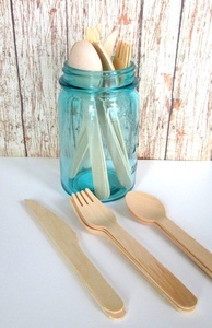 Cuchara Biodegradable Desechable de Madera de Abedul de 155 mm para Buffet, Panadería, Cafeterías, Banquetes, Catering, Pasteles, Postres y Alimentos - Product Image 1