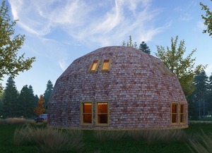 Kit de Estructura de Domo MOON HOUSE de 45' de Diámetro, 2345 pies cuadrados, Prefabricado en Madera + Envío Gratis - Product Image 1