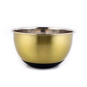 BOLD BLOSSOM Ensemble de 3 bols mélangeurs antidérapants en acier inoxydable de 1,5/3/5 QT avec couvercles hermétiques – Vente en gros Inde - Product Image 5