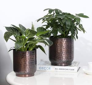 Vase à plantes en cuivre martelé fait main, style vintage, décoratif, pour fleurs et plantes d'intérieur, pour la décoration de la maison et du bureau - Product Image 3