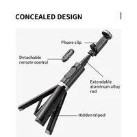 Q12 Handheld Gimbal Stabilizer voor telefoon & action camera, schokvrije vlog-opnames & selfie stick statief voor smartphones