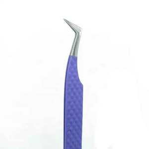 Pinzas para Pestañas de Acero Inoxidable con Agarre de Fibra, Logotipo Personalizado, Nano Duraderas, Antiestáticas, Punta Fina, Punta Lisa, 10 mm de Longitud, Belleza - Product Image 2