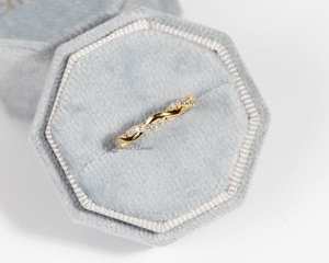Anillo de Boda Trenzado para Mujer, Anillo de Eternidad con Moissanita, Plata Blanca Sólida de 14K, Anillo de Boda Infinito Trenzado, Regalo de Aniversario - Product Image 4