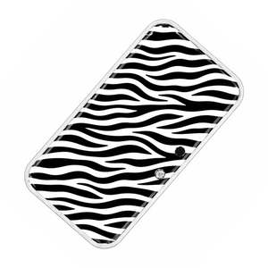 Placa de Acrílico para Pestañas con Estampado Animal Negro con Borde Blanco, Placa de Pestañas con Estampado de Cebra con Logotipo Personalizado Sostenible, Herramienta de Belleza - Product Image 3