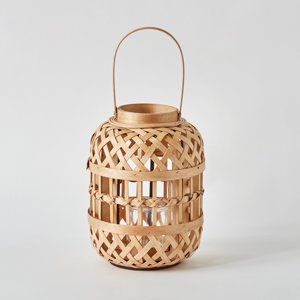 Hand woven bamboo <b>lantern</b> table top centerpieces cheapest price natural fiber <b>candle</b> <b>lanterns</b> - Product Image 1
