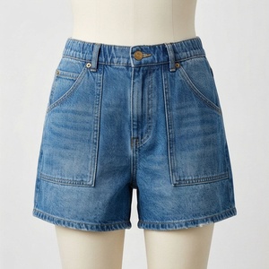 Casual Plus Size Summer <b>Denim</b> Shorts Womens Regular Fit Breathable <b>Stretch</b> Mid Waist Yoga Active Fashion Trendy Apparel - Product Image 1
