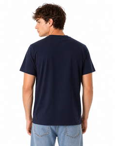 T-shirt graphique bleu marine de qualité supérieure pour hommes, imprimé Street Surfer, en coton, décontracté, à manches courtes, col rond, motif skateboard - Product Image 3
