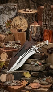 A&M Enterprises Stainless Steel Straight Edge Drop Point Fixed Blade <b>Bone</b> <b>Handle</b> Professional Survival Hunting Bowie <b>Knife</b> - Product Image 6