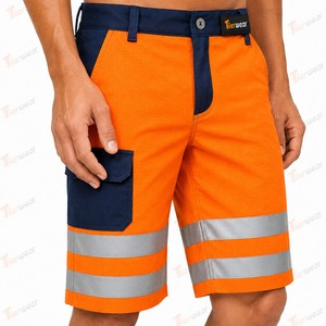 Pantalones de Trabajo de Seguridad de Alta Visibilidad para Hombre, de Algodón Reflectante, Tipo Uniforme, Ropa de Trabajo de Alta Visibilidad, Resistentes al Viento y de Secado Rápido - Product Image 5