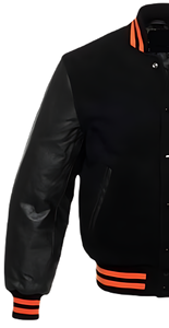 Blouson Bomber Varsity Exclusif Streetwear Élégant Manches en Cuir Personnalisées Corps en Toile Fermeture à Boutons Pression 2026 - Product Image 4