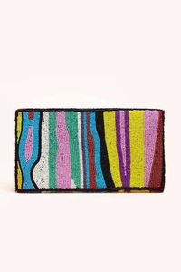 Vintage Seed Bead <b>Embroidery</b> Zipper Coin Pouch Boho Style Wholesale beaded coin purses with intricate handmade patterns - Product Image 5