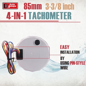 Nouveau pour 85mm, tachymètre numérique TFT 4-en-1, jauge de pression d'huile, température de l'eau, voltmètre, 12V 24V, étanche IP67, voiture, marine - Product Image 5
