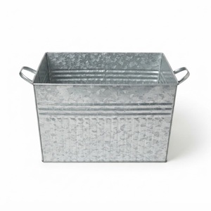 Creative Galvanized Metal Party Tub Attractive Tin Drink Bucket Champagne Chiller and <b>Beer</b> <b>Cooler</b> for Hotel Restaurant Supply - Product Image 1