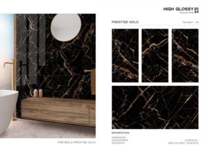 Carreaux de porcelaine ultra brillants, aspect luxueux, 60x120cm (600x1200mm, 24x48) pour un design élégant de sols et murs intérieurs. - Product Image 5