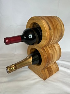 Elegante Botellero de Madera de 2 Niveles para Sala de Estar, Mesa Auxiliar o Decoración de Salones, Venta al por Mayor desde India - Product Image 6