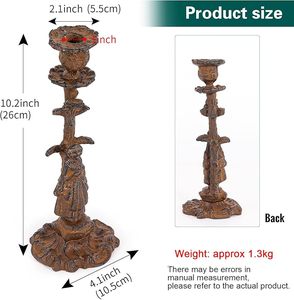 Trending Design Premium Quality Cast Iron Candle Stand With Durable Build For Home Decoration And Candle <b>Display</b> On <b>Table</b> - Product Image 2