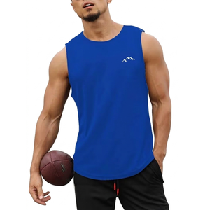 Quick Dry Deep Cut Armhole Muscle Fit Bodybuilding <b>Stringer</b> Mens <b>Vest</b> - Product Image 1