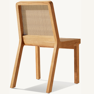 Silla individual sin brazos en oferta con detalles de ratán en un estilo moderno y sencillo, resistente y duradera. - Product Image 5