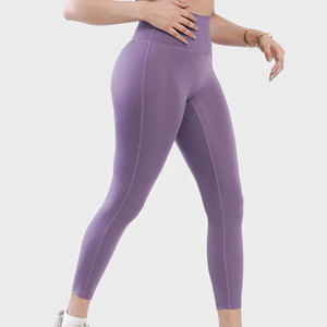 Legging de sport pour femme, dernière conception, prix de gros usine, taille mi-haute, personnalisé, uni, tricoté, antibactérien, respirant - Product Image 2