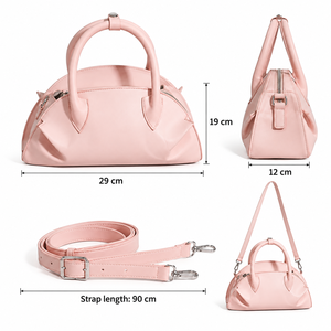 Bolso Boston para Mujer con Correa Extraíble, Suave, Ligero, Ajustable, Portátil, Elegante, con Cierre de Cremallera, para Uso Diario - Product Image 5