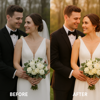 Servicio de Refinamiento del Tono de Imagen para Bodas, Servicio de Optimización Visual del Color para Bodas, Servicio de Estilización del Color para Retratos Nupciales