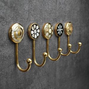 Premium Brass Wall <b>Hooks</b> Rustic Decorative Wall Organizer Strong Hanger for Bags <b>Towels</b> Keys Clothes - Product Image 6